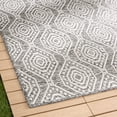 thumbnail image 3 of NICOLE MILLER NEW YORK Corin Ogee Indoor Outdoor Area Rug, UV Fade Resistant, Low Pile, Warm Grey/Cream, 7'10"x10'2", 3 of 7