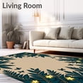 thumbnail image 2 of ODIKA 2'x3' Machine Washable Non-Slip Area Rug, Enchanted Forest Canopy with Glowing Fireflies and Moonbeam Trails High Traffic Rug with Pad, Beige, 691506, 2 of 8