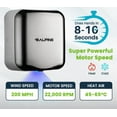 thumbnail image 2 of Alpine Automatic Hand Dryers for Bathrooms Commercial High Speed 110-120V Stainless Steel Electric Hand Dryer, Plug In & Hardwire Options (Chrome), 2 of 7