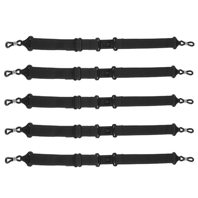 Paquete de 5 correas antideslizantes para gafas deportivas Negro