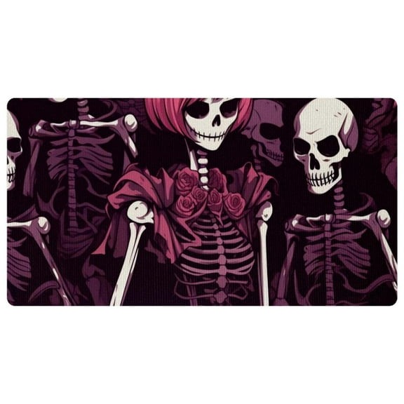 Kitchen Rugs and Mats Washable Kitchen Floor Mat Absorbent Runner Rugs for Kitchen, Skeleton