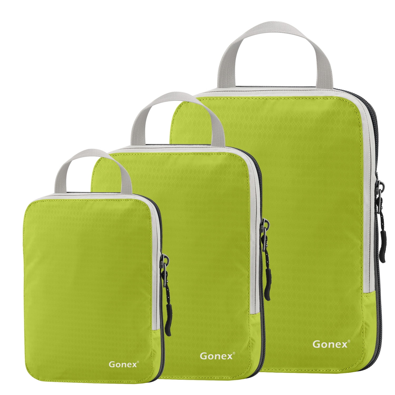 k Brushing Teeth Cat 3 Set Packing Cubes,2 Various Sizes Travel Luggage Packing Organizers