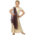 thumbnail image 2 of Royal Goddess Costume for Girls, Greek Toga for Dress-Up, Girl's Gold Dress for Halloween & Egyptian Cosplay X-Small, 2 of 5