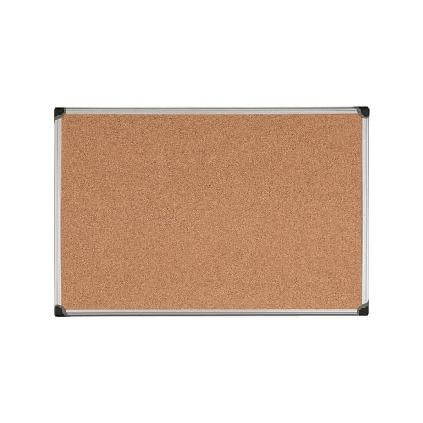 Maya Cork Bulletin Board, 36" X 48", Aluminum Frame