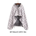 thumbnail image 2 of Mantón de moda Advancent a cuadros para Mujer gris 80*130cm, 2 of 6
