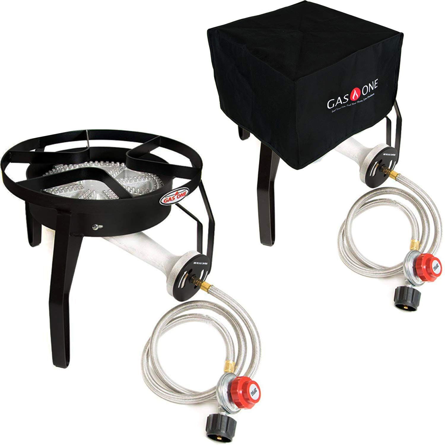 GasOne 200,000 BTU Propane Burner with Cover Outdoor Camp Stove Propane