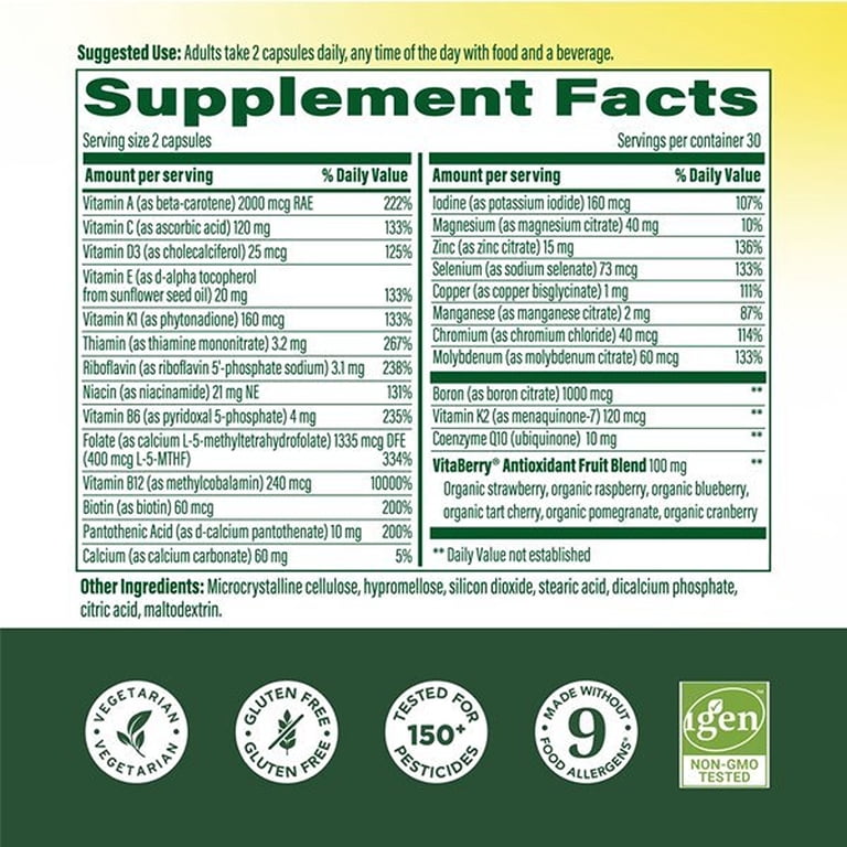 MegaFood Men's Multivitamin Whole Body, 60 Count photo 3