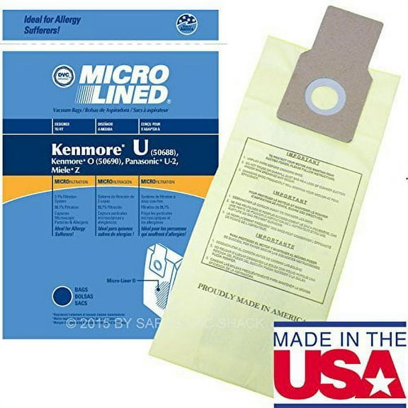 30 Bags for Compatible with Kenmore Upright Vacuum 5068 50688 50690 Type U O Microlined