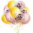 thumbnail image 4 of Juego de 15 globos decorativos de látex con confeti dorado y plateado para celebrar el 16.° cumpleaños, 16 unidades, 4 of 5