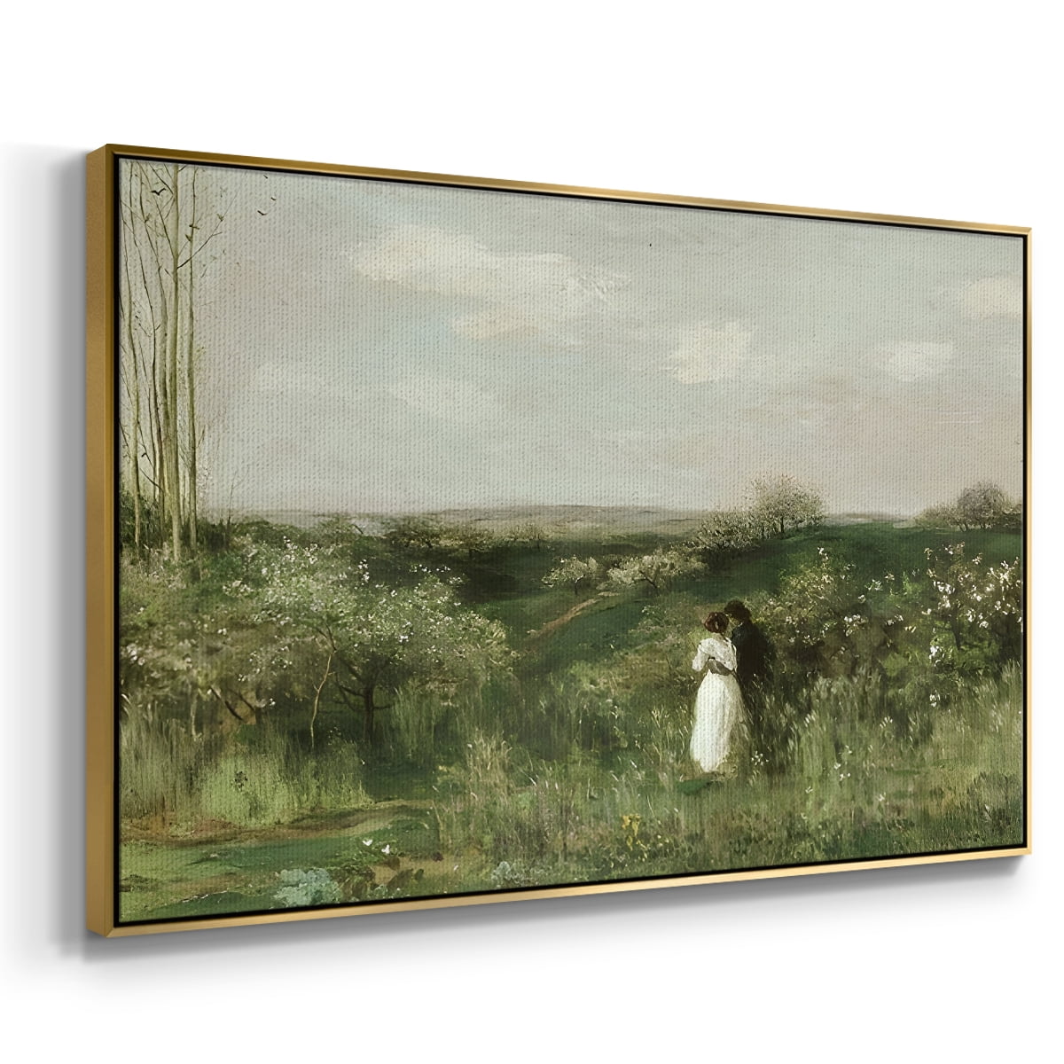 Vintage Landscape-CCXLVI By Wexford Home Framed in Gold Wood Gallery Wrapped Canvas 17 in. x 25 in.