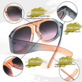 thumbnail image 3 of FEISEDY Oversized Aviator Round Sunglasses Women Multi Tinted Thick Frame Vintage Modern Shades B2745, 3 of 13