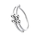 thumbnail image 4 of 2 piezas de anillo antiestrés de aleación de oro y plata que reduce la ansiedad, relaja la mente, anillos de cuentas abiertas, accesorios para los dedos de las mujeres, 4 of 12