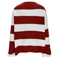thumbnail image 5 of Fesfesfes Women Sweaters Print Striped Long Sleeve Pullove O-Neck Shirt Sweater Tops, 5 of 8