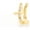 Gold IP, variant on Double Faux Hoop L-Shape Nose Ring with Clear Cz Nose Stud Gauge 18G (1mm)