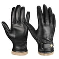 thumbnail image 1 of Guantes de invierno OZERO, piel auténtica de napa, forro de lana cálida, 1 of 8