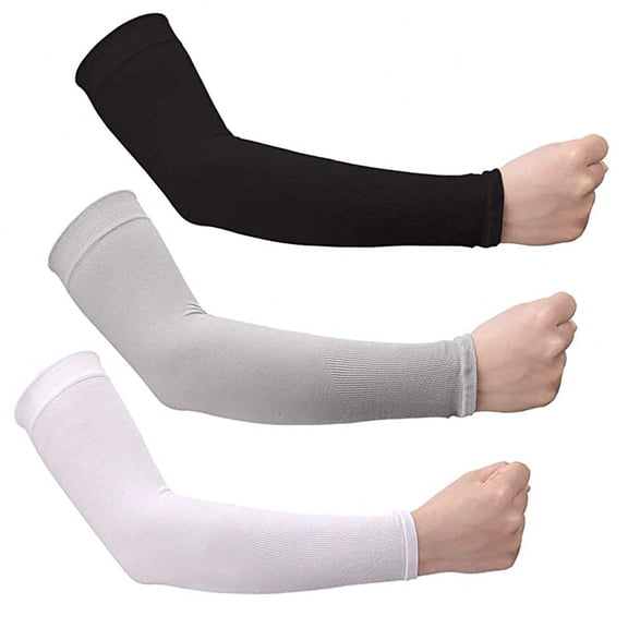 3 Pairs UV Protection Cooling Arm Sleeves Women Men, UPF 50 Arm Cover
