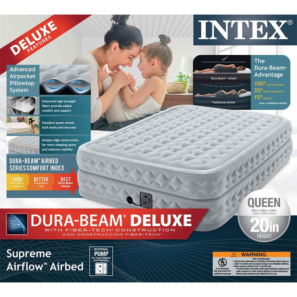 Intex Dura Beam Plus Supreme Polyester Queen Air Mattress in the