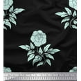 thumbnail image 1 of Soimoi polyester Crepe Fabric Leaves & Floral Artistic Decor Fabric Printed Yard 52 Inch Wide, 1 of 5
