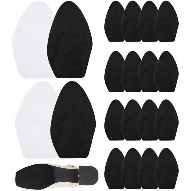 20 unidades de medias suelas autoadhesivas de ante, almohadillas antideslizantes para zapatos, protectores de suela, parches adhesivos de ante.