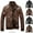 Black, variant on Gspmoly Men Tshirt, Men Winter Leather Jacket Biker Motorcycle Zipper Long Sleeve Coat Top Blouses Men Top Clearance Items
