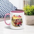 thumbnail image 4 of Be My Valentine's Cocker Spaniel Truck Full of Love Flower Balloon 11oz Accent Two-tone Mug Cockers Dog Lover Gifts Coffee Tea Cup - 02029, 4 of 5