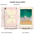 thumbnail image 4 of Children-Friendly Case for iPad 9.7" 6th Gen 2018, iPad Pro 9.7" Cover with Pencil Holder, Allytech Rugged Hard PC + TPU Kidsproof Hybrid Protection Pen Slot Case for iPad 6 2018, Pink + Beige, 4 of 7
