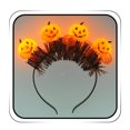 thumbnail image 1 of JEAIRTS Diadema de calabaza LED para Halloween, diadema iluminada con calavera, diadema gótica brillante, accesorios para el cabello para disfraz de Halloween (1 calabaza), 1 of 5