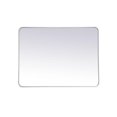 thumbnail image 1 of Living District MR803040WH 30 x 40 in. Soft Corner Metal Rectangular Mirror, White, 1 of 1