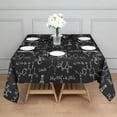 thumbnail image 3 of Math Equations Physics Icons Green Pattern Square Tablecloth,Waterproof Square Table Cover,Wipeable Spillproof Washable Table Cover for Home Kitchen Party Decor 60"x60"(152x152cm), 3 of 6
