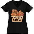 thumbnail image 3 of Inktastic Cousin Crew Cute Turkey Family Women's Plus Size V-Neck T-Shirt, 3 of 5