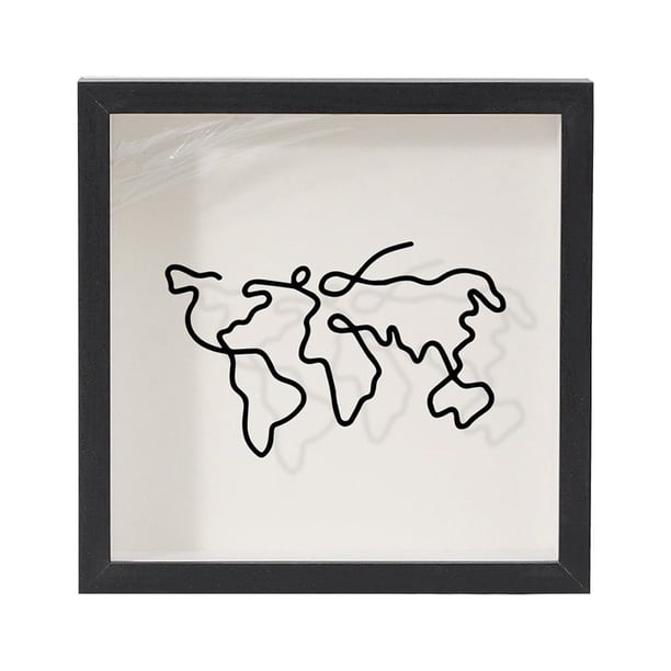Advancent Caja de archivo de aventuras con estilo, tienda y exhibición de tesoros de viaje, amplia gama de usos, caja de dinero bancaria Decoración del hogar Negro