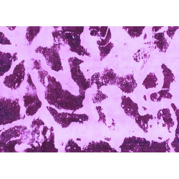 Ahgly Company Indoor Rectangle Abstract Purple Modern Area Rugs, 5' x 7'