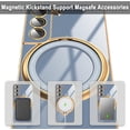 thumbnail image 3 of for Samsung Galaxy S22 Case with Magnetic Ring Holder [Compatible with Magsafe] [Built-in Camera Lens Protector] Glitter Electroplated Gold Sides Shockproof Case for Galaxy S22 Blue, 3 of 11