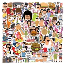 100Pcs Bobs burgers Stickers for Kids Gifts Water Bottle Cup Laptop Guitar Car Bike Skateboard Luggage Box Waterproof