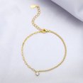 thumbnail image 4 of Pulsera Vermeil con Circonita Cúbica y Diamante Solitario Pulseras para Dama de Honor Pulseras Vermeil para Mujer, 4 of 4