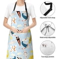 thumbnail image 4 of Kdxio Japanese Carps Apron with Pockets Adjustable Kitchen Aprons for Men Women Waterproof Aprons for Cooking,Drawing,Crafting, Baking Household Cleaning, 4 of 5