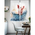 thumbnail image 5 of Sheer Curtain Panels Cute Animal Rod Pocket Voile Window Curtains Pig Bathtub Window Treatments Ligh Filtering Privacy Curtain Drapes for Bedroom Living Room 2 Panel Set 72 Inch Length,, 5 of 9