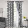 thumbnail image 1 of Achim BMPN63GY06 52 x 63 in. Bombay Double Layered Rod Pocket Panel, Grey, 1 of 1