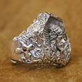thumbnail image 4 of 925 Sterling Silver Suffering Jesus Christ Punk Ring TA459 US Size 11.5, 4 of 16