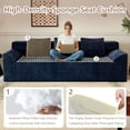 thumbnail image 4 of 71" Small Couches for Small Spaces, Memory Foam Cloud loveseat Corduroy Couch in a Box, Compressed Boneless Sofa for Living Room Bedroom, Apartment Furniture, No Assembly Required, Blue, 4 of 8