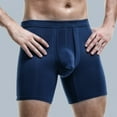 thumbnail image 4 of 4 Pack Men's Underwear Boxer Briefs Ice Silk Breathable Thin Comfortable Panties, 4 of 5