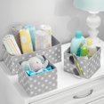 thumbnail image 2 of mDesign Fabric Nursery Divided Drawer Organizer, Set of 5, Gray/White Polka Dot, 2 of 8