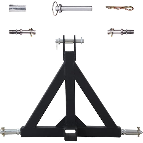 QinaQin 3 Point Hitch Receiver, Category 1 Tractor Drawbar Adapter with 2 Inch Receiver for Kubota, Yanmar and Kioti