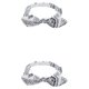 thumbnail image 2 of Sonducket Diadema elegante y cómoda para niñas, accesorios para el cabello ajustables y absorbentes del sudor, color blanco Blanco 2Conjunto, 2 of 6