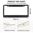 thumbnail image 4 of Coolnut Black Leopard License Plate Frames 2pcs, Aluminum Universal Car License Plate Holder with Elliptical Hole for US Vehicles, 12"x 6", 4 of 7