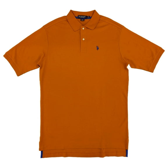 U.S. Polo Assn. Tall Mens Orange & Blue Regular Fit Short Sleeve Polo Shirt LT