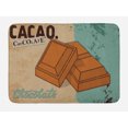 thumbnail image 1 of Chocolate Bath Mat, Vintage Chocolate Bar Poster Grunge Candy Treats Graphic Design, Plush Bathroom Decor Mat with Non Slip Backing, 29.5" X 17.5", Cadet Blue Cinnamon, by Ambesonne, 1 of 2
