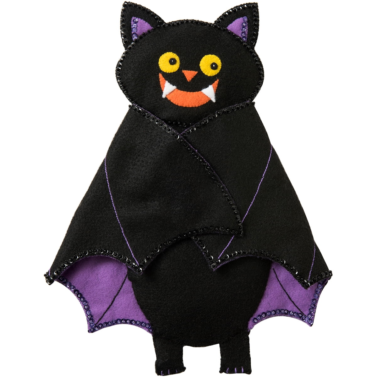 Bucilla Felt Wall Hanging Applique Kit 11"X14.5"Just Batty! Walmart