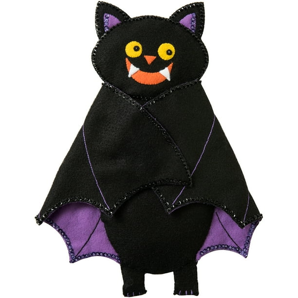 Bucilla Felt Wall Hanging Applique Kit 11"X14.5"Just Batty! Walmart