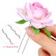 thumbnail image 3 of FUTUREORYY 6Ud Horquillas Chignon Vintage En Rosa Para Bodas Y Fiestas En El Hogar, 3 of 6
